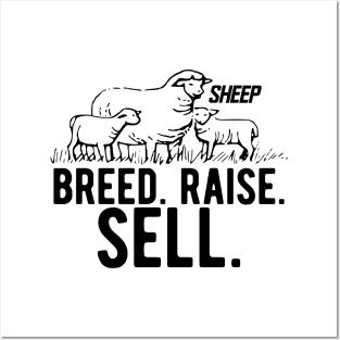 Sheep farmer - breed raise sell Posters and Art